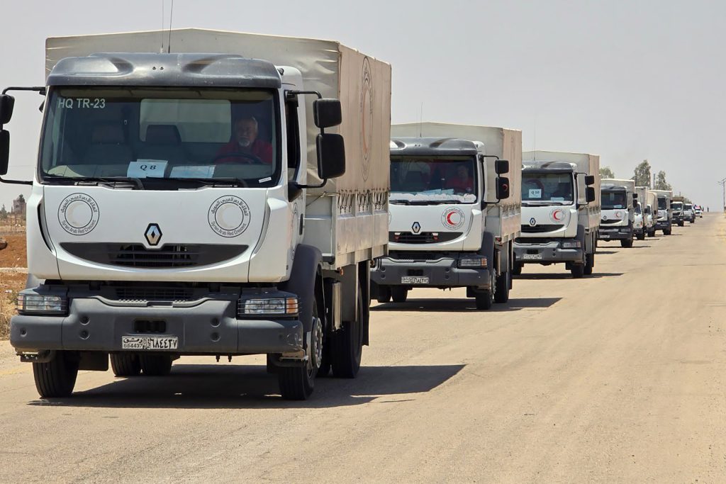 قافلة مساعدات جديدة تتجه إلى السويداء