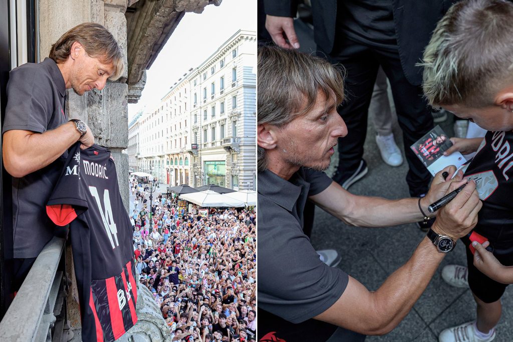 شاهد.. استقبال حافل لمودريتش من جماهير ميلان