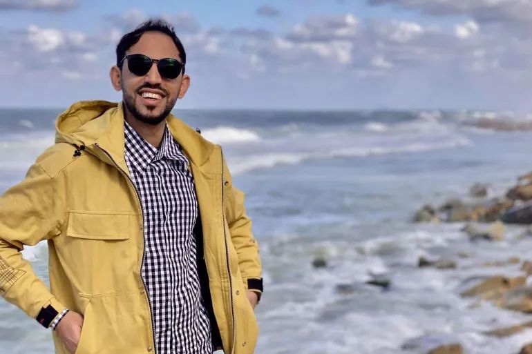 Hani Abu Rizq on Gaza’s shores before the war [Courtesy of Hani Abu Rizq]