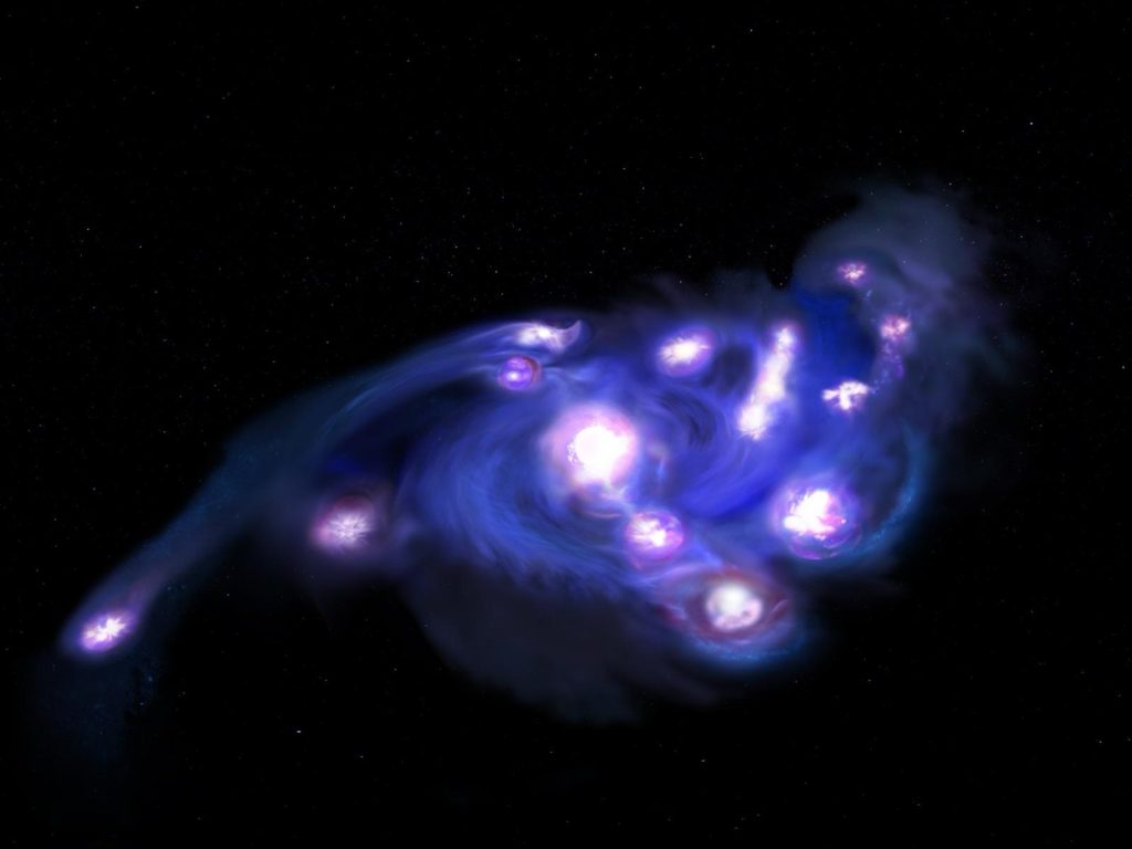 رصد بذور المجرات في “عنقود عنب” كوني نادر بعد الانفجار العظيم | علوم