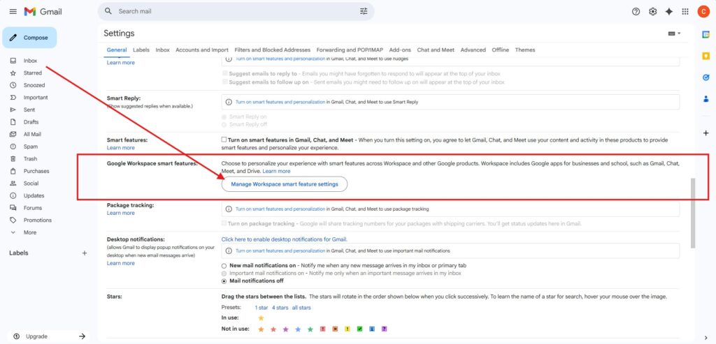 إلغاء الاشتراك في Gmail الخطوة 4