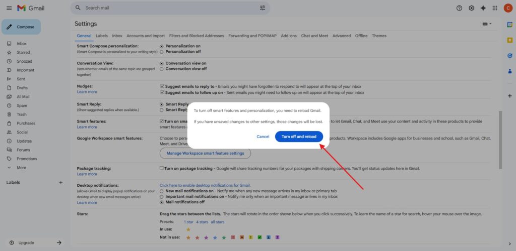 Gmail خارج الخطوة 3