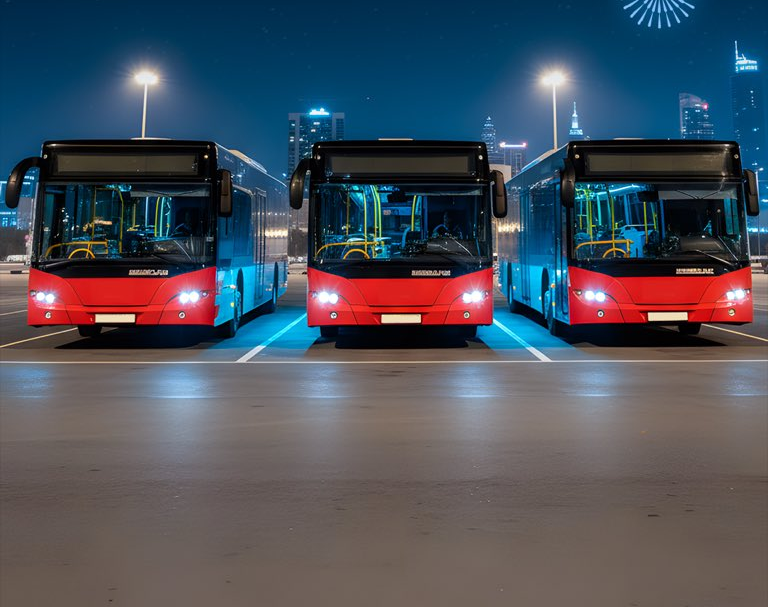 حافلات مجانية لنقل المحتفلين برأس السنة في دبي