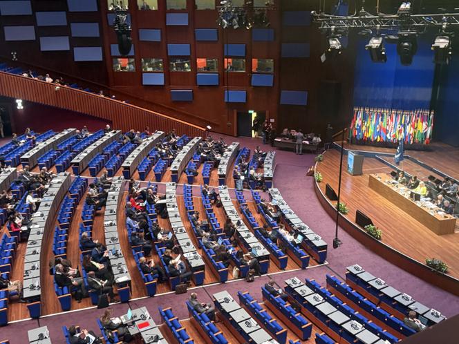 خلال الجلسة العامة للمحكمة الجنائية الدولية، في لاهاي (هولندا)، 4 ديسمبر 2025.