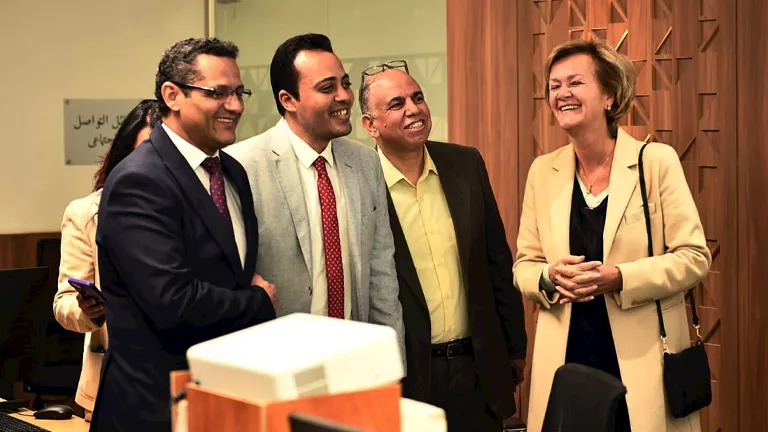 نقابة الصحفيين تستقبل سفيرة الاتحاد الأوروبي