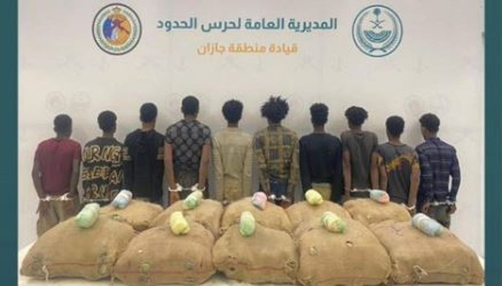 القبض على 12 مخالفا إثيوبيا لتهريبهم القات في منطقتي جازان وعسير