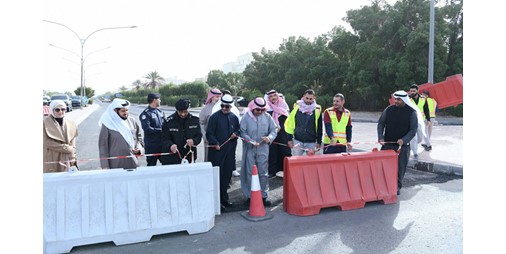 افتتاح الإشارة الرباعية في تقاطع شارع الأردن مع محمد بن القاسم