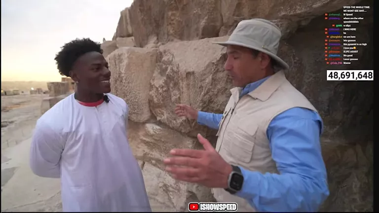 الأهرامات والمتحف المصري الكبير يستقبلان اليوتيوبر العالمي “IShow Spee