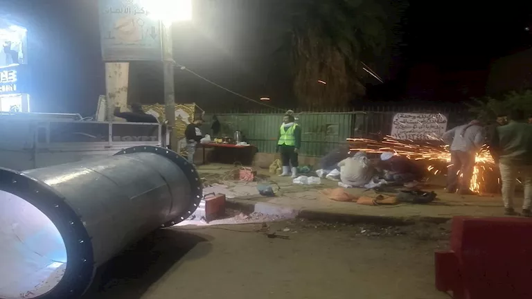 الجيزة: تحويل مسار خط مياه متعارض مع المونوريل بالعجوزة