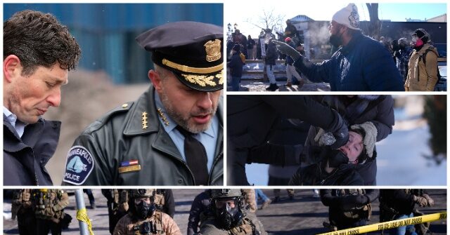 اندلعت الفوضى في مينيابوليس بعد إطلاق النار على دورية الحدود بينما اشتبكت الحشود مع العملاء الفيدراليين