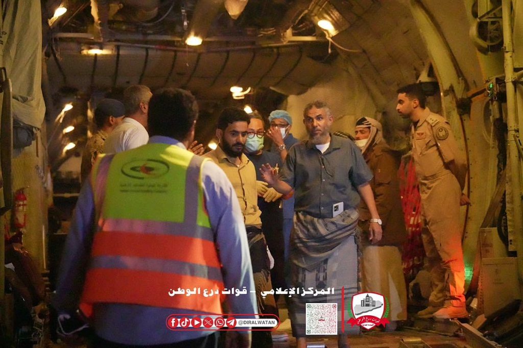 “درع الوطن”: إخلاء طبي سعودي لجرحى عسكريين يمنيين من عدن