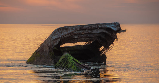عظام سفينة تظهر على السطح بعد 136 عامًا من رمال شاطئ جيرسي